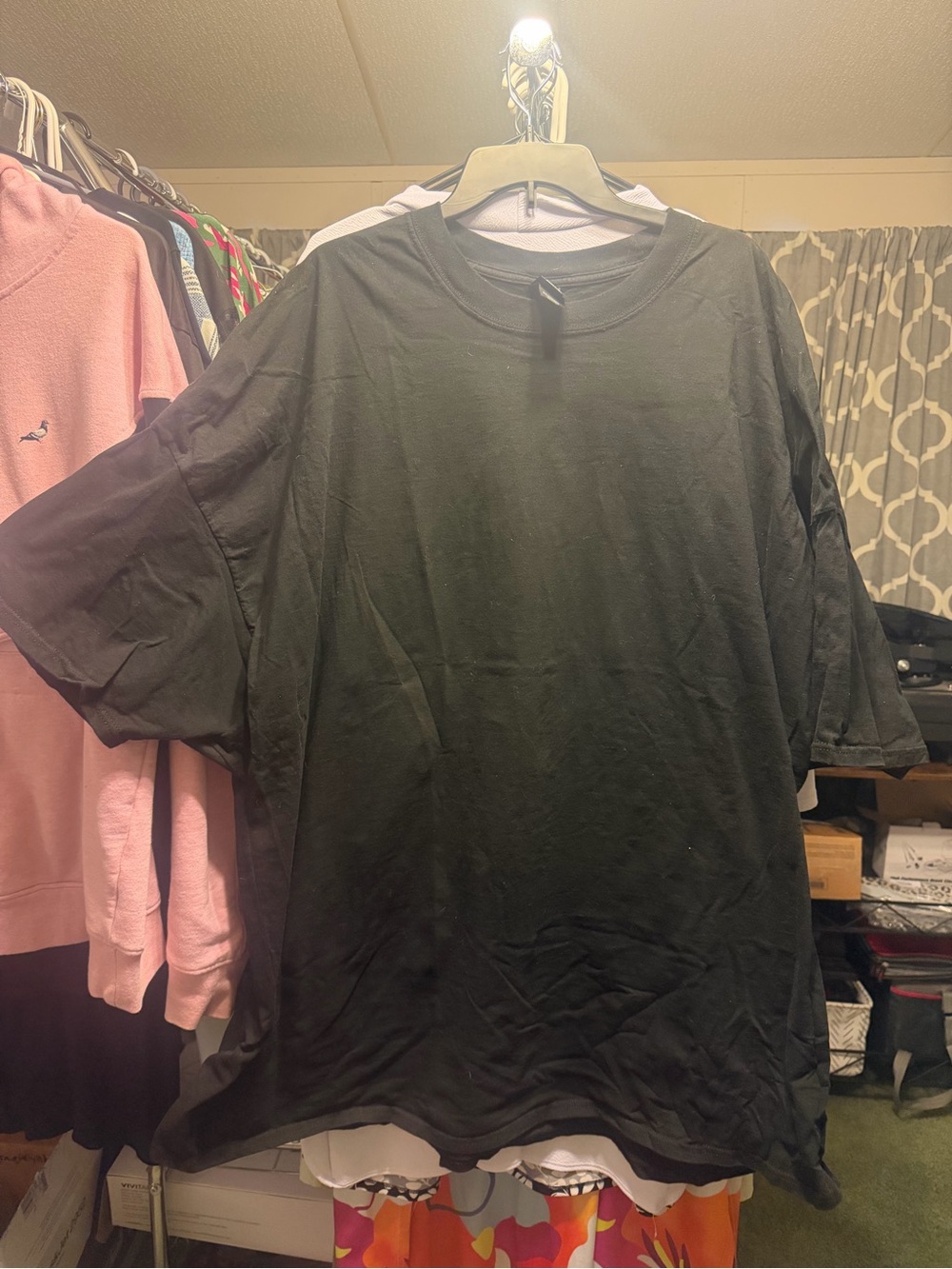 Hanes Black Short Sleeve Crew Neck Tee